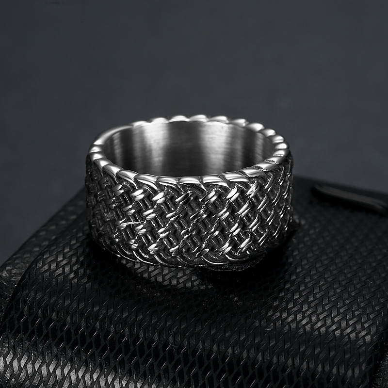 Carbon Fibre Braided Ring - Stainless Steel - Image 2