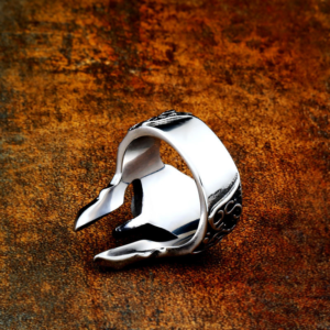 Viking Spartan Helmet Ring – Stainless Steel