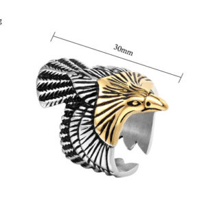 Retro Personality Eagle Men’s Titanium Steel Ring