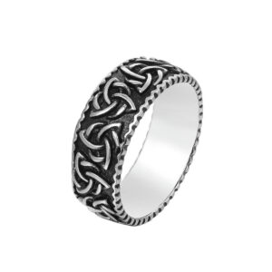 Retro Punk Nordic Viking Men’s Titanium Steel Ring