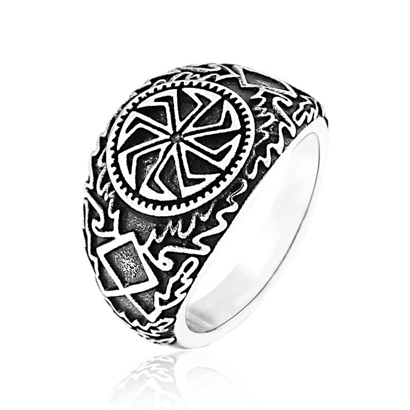 Men's New Retro Personality Titanium Steel Ring - Image 2