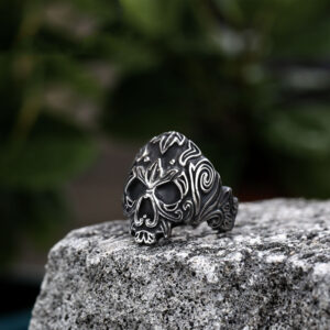 Personality Men’s Titanium Steel Ring Domineering Skull
