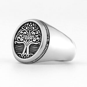 Tree Of Life Stainless Steel Ring