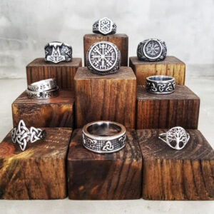 Stainless Steel Men’s Buzzwords Vintage Ring