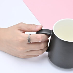 Viking Triangle Knot Hollow Titanium Steel Ring