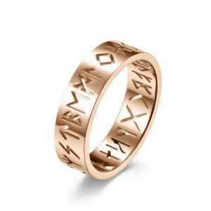 Nordic Viking Lettering Hollow Titanium Steel Ring