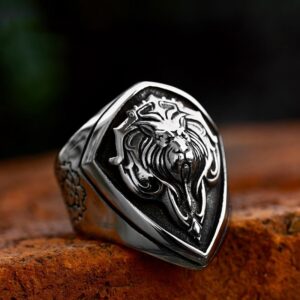 Stainless Steel Lion’s Head Ring Titanium Steel Hand Jewelry