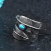 Feather Turquoise Wrap Ring