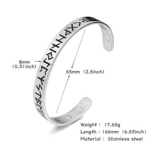 Amazon Cross-Border The Same Retro Fashion Personality Creative Opening Character Stainless Steel Rune Bracelet Bracelet Jewelry