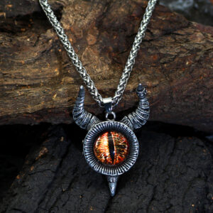 Alloy Horn Devil’s Eye Brown Eyes Men’s Pendant