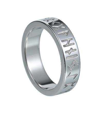 Nordic Retro Viking Rune Titanium Steel Ring - Image 4