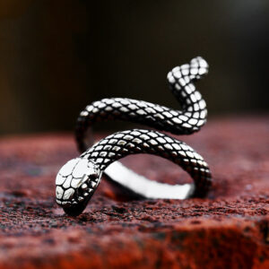 Stainless Steel Simple Snake Ring Retro Ornament
