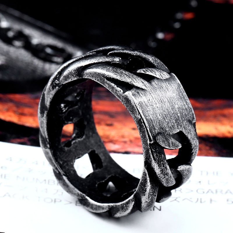 Vintage Stainless Steel Men's Ring - Image 2