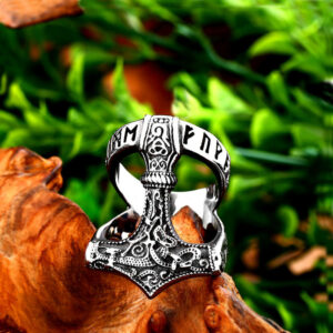 Creative Vintage Stainless Steel Ring Men’s Letter Titanium Steel Ring