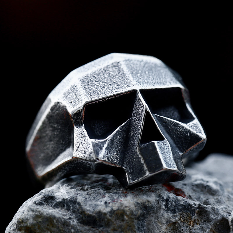 Retro Stainless Steel Robot Ghost Head Ring - Image 4