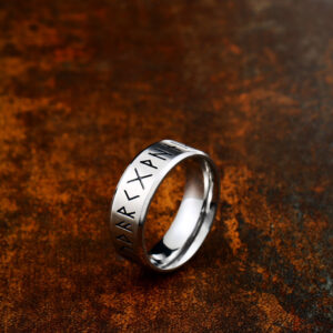 Simple Stainless Steel Letters Ring