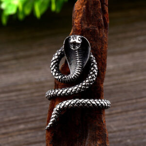 Men’s Fashion Stainless Steel Animal Snake Ring
