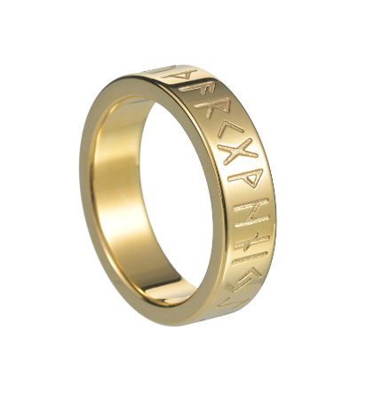 Nordic Retro Viking Rune Titanium Steel Ring - Image 3