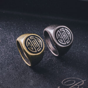 Trendy Chinese Style Men’s And Women’s Titanium Steel Ring