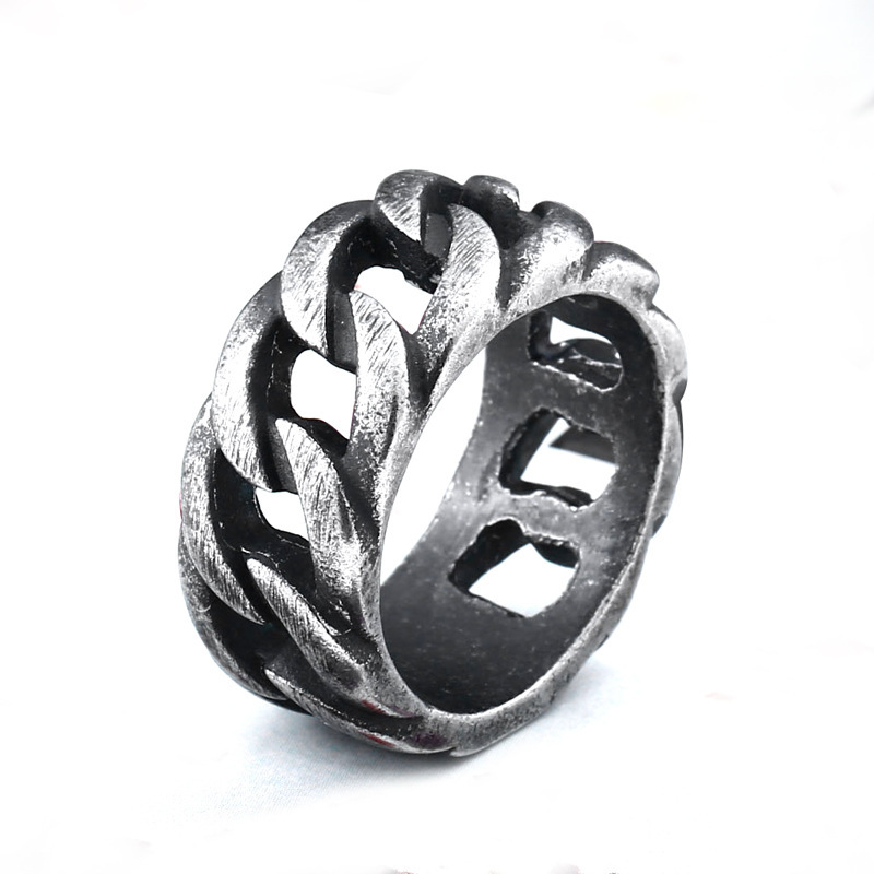 Vintage Stainless Steel Men's Ring - Image 3