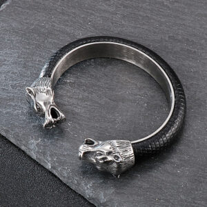 Punk Style Personality Domineering Wolf Head Titanium Steel