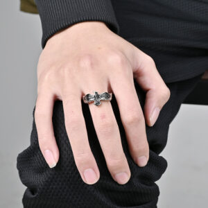 Nordic Wind Celtic Eternal Knot Eagle Titanium Steel Ring