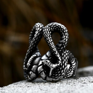 New Stainless Steel Snake Vintage Men’s Ring