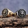 Lion Signet Octagon Ring