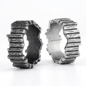 Titanium Steel Textured Unisex Ring