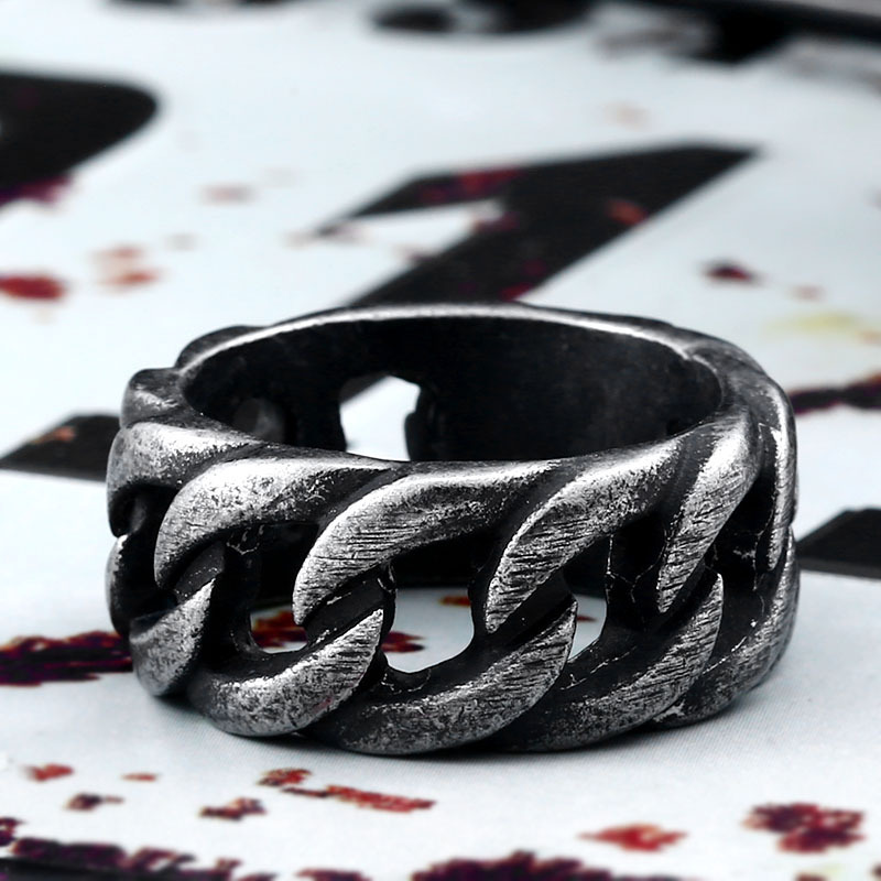 Vintage Stainless Steel Men's Ring