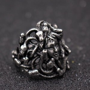 Vintage Men’s Titanium Steel Domineering Snake Girl Ring