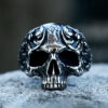 Baroque Floral Skull Ring