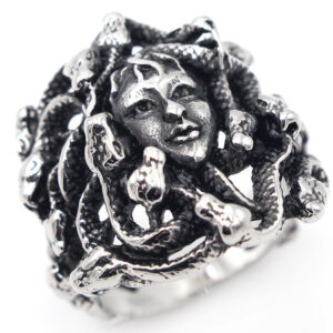Vintage Men’s Titanium Steel Domineering Snake Girl Ring