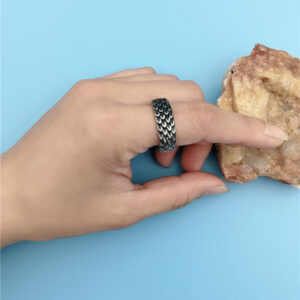 Retro Punk Style Titanium Steel Ring Simple