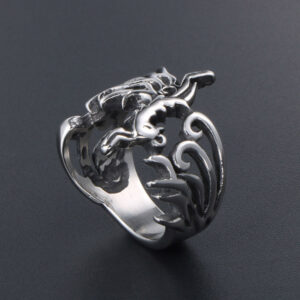 Ornament Retro Phoenix God Bird Titanium Steel Fashion Ring