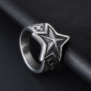 Trendy Men’s Titanium Steel Ring Jewelry