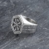 Vegvisir Valknut Signet Ring