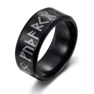 Asgard Crafted Handcrafted Stainless Steel Runic Alphabet Ring