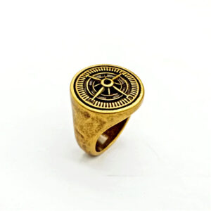 Vintage Stainless Steel Compass Ring Titanium Steel Ring
