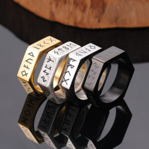Fashion Personality Hexagon Nut Titanium Steel Ring