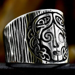 Mask Ring Wholesale Nordic Vintage Viking Celtic Knot Titanium Steel Ring