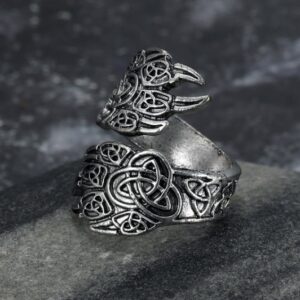 Asgard Crafted Handcrafted Stainless Steel Adjustable Bear Paw Ring