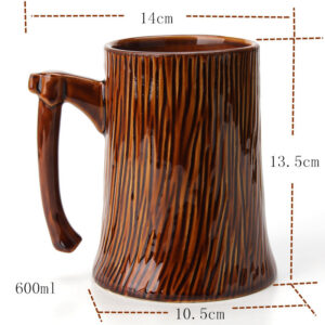 Creative Ceramic Stump Axe Cup