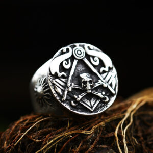 Vintage Titanium Men’s Skull Ring Jewelry