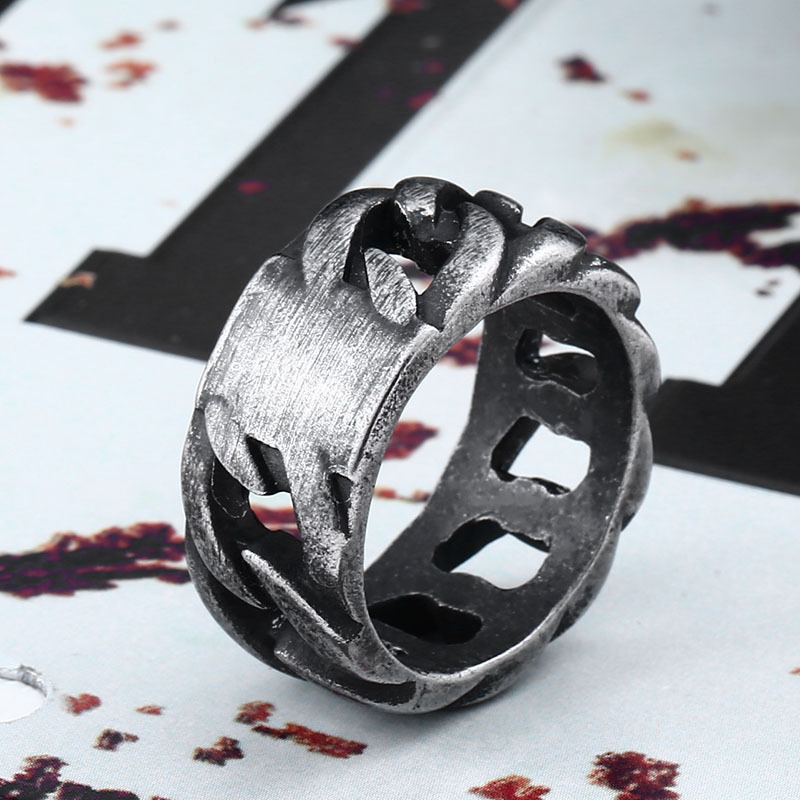 Vintage Stainless Steel Men's Ring - Image 4