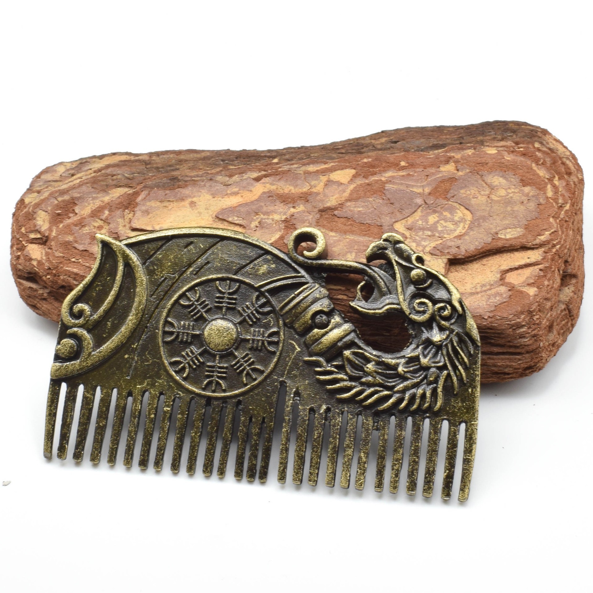 Stainless Steel Scandinavian Viking Bronze Titanium Steel Comb - Image 3