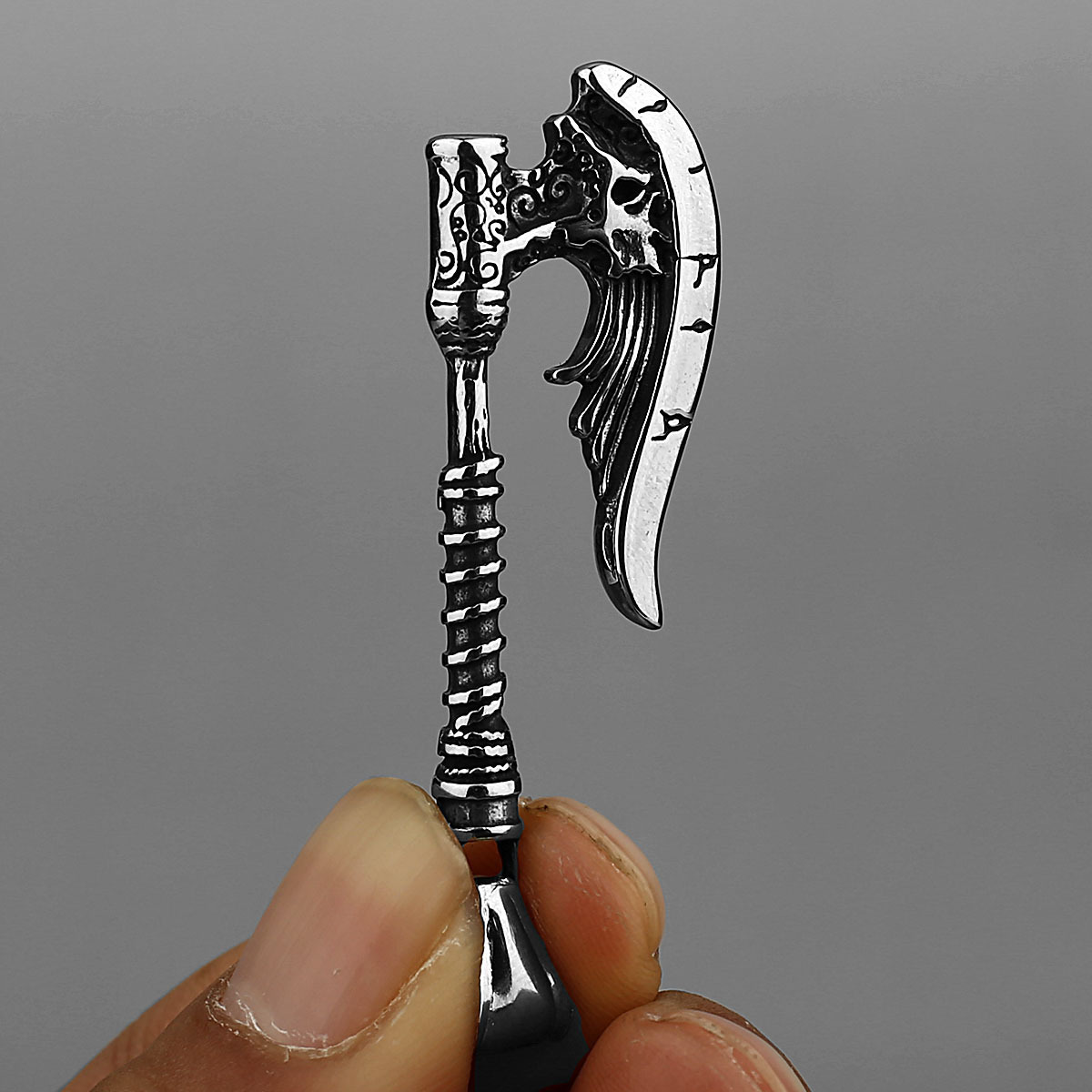 Vintage Viking Axe Rune Titanium Steel Pendant Men's Fashion Creativity - Image 3