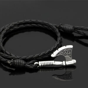 Men Casual Axe Leather Multi-layer Bracelet