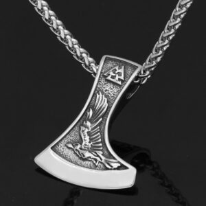 Stainless Steel Viking Aoding Trianglerow Celtic Wolf Titanium Steel Necklace