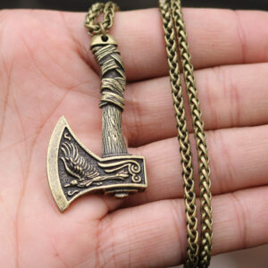 Double Axe Pendant Men’s Necklace